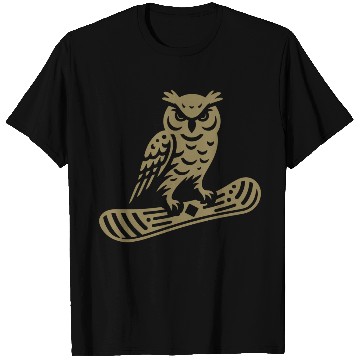 Discover Minimalist Design: Owl Snowboarder Silhouette T Shirts