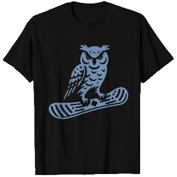 Discover Minimalist Design: Owl Snowboarder Silhouette T Shirts