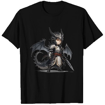 Discover Chibi dragonwarrior Pose in Full armor T Shirts