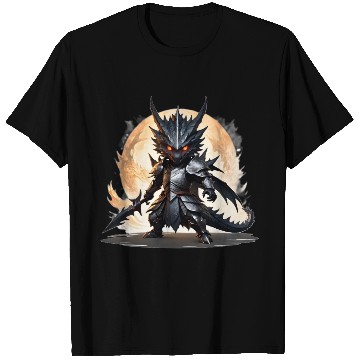 Discover Chibi dragonwarrior Battle Pose in Full armor T Shirts