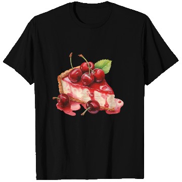Discover Slice of Red Cherry Cheesecake T Shirts