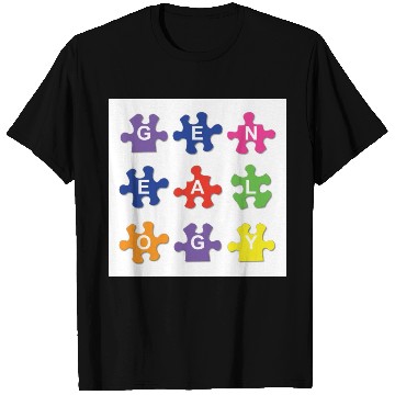 Discover Genealogy Jigsaw Puzzle Pieces T Shirts