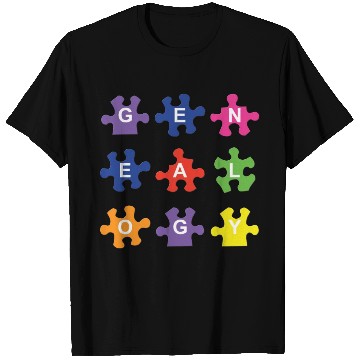 Discover Genealogy Jigsaw Puzzle Pieces T Shirts