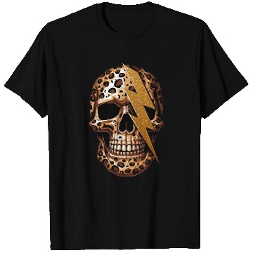 Discover skull with leopard animal print T Shirts