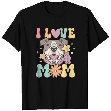Discover Groovy Pitbull Mom Female Dog Lover T Shirts