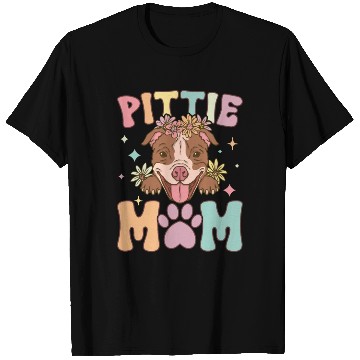 Discover Groovy Pitbull Mom Female Dog Lover T Shirts