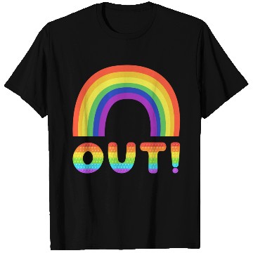 Discover Gay Pride 'OUT' Rainbow T Shirts Design LGBTQ+