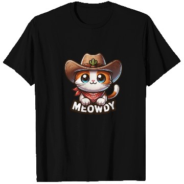 Discover Cute Meowdy Cat Cowboy Pun T Shirts