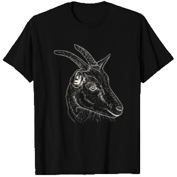 Discover Goat Head - Line Art T Shirts