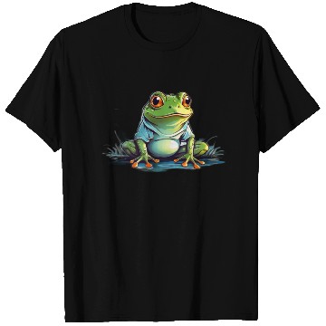 Discover Whimsical frog cartoon fantasyinspired style T Shirts