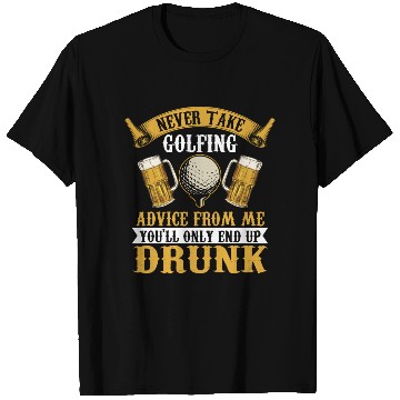 Discover Funny golf beer golfing T Shirts