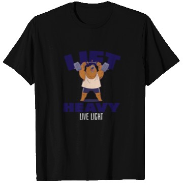 Discover T Shirts design with bear training at gym