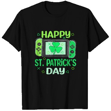 Discover Video Gamer Shamrock Happy St Patricks Day T Shirts