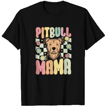 Discover Groovy Pitbull Mom Female Dog Lover T Shirts