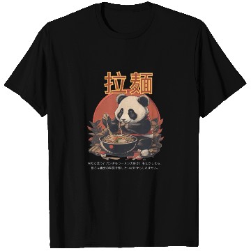 Discover Panda eating Ramen T Shirts