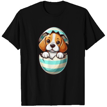 Discover Colorful Beagle Dog Easter Egg Hatching Design T Shirts