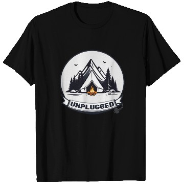 Discover Camping Unplugged T Shirts