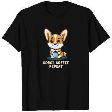 Discover Corgi Mom Dad Corgi Coffee Repeat T Shirts