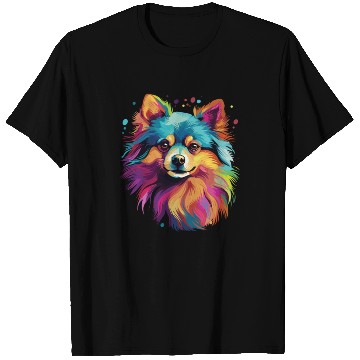 Discover Watercolor Colorful Pomeranian T Shirts