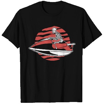 Discover Skeleton Jet Ski Rider Jet Ski Racer T Shirts