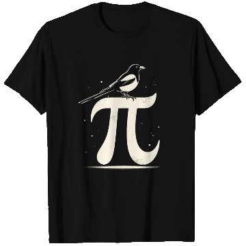 Discover Magpie Symbol Pi Day Minimal Math Bird Watching T Shirts