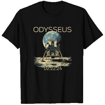 Discover Odysseus Moon Lander Spacecraft Moon Landing T Shirts