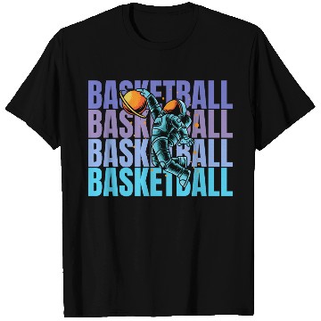 Discover Astronaut Dunking Basketball Creative Illustration T Shirts
