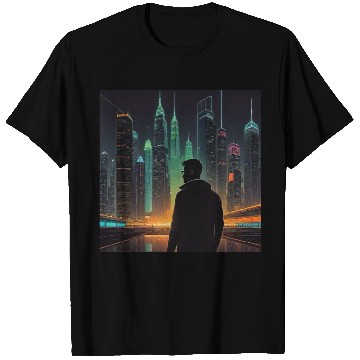 Discover Neon Horizon: A Futuristic Cityscape T Shirts