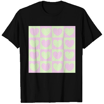 Discover Cute Heart pattern- pink and green color theme T Shirts