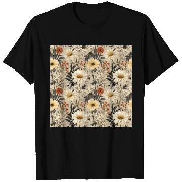 Discover Delicate Wildflowers Pattern T Shirts