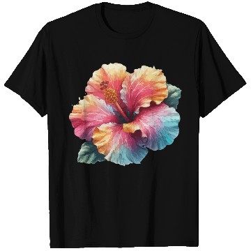 Discover Tropical Hibiscus flower Art illustration T Shirts
