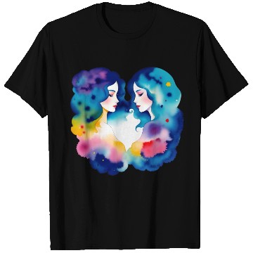 Discover Color splash zodiac: Gemini T Shirts