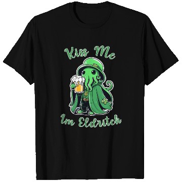 Discover Kiss Me I'm Eldritch - St. Paddy's Day Cthulhu T Shirts