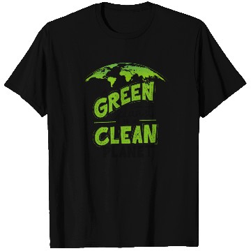 Discover Eco-Friendly Earth Green Clean Design T Shirts