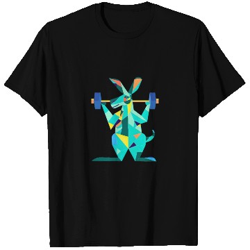 Discover Geometric Gym Roo: Kangaroo's Strength Workout T Shirts