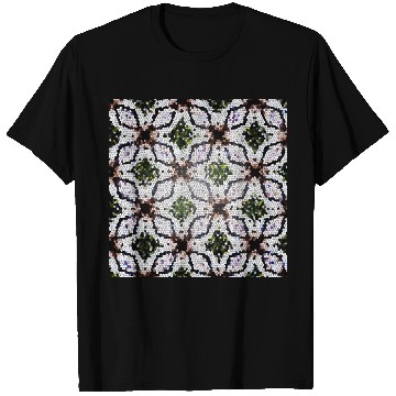 Discover stained glass print in greens and roses T Shirts