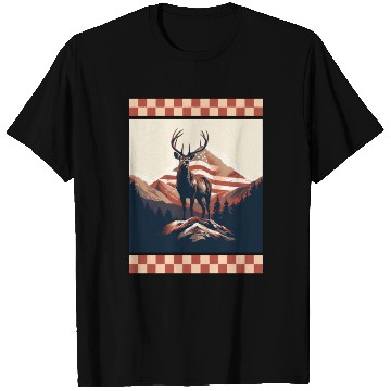 Discover Mountain Range American Flag Rock Camo Deer Peak T Shirts