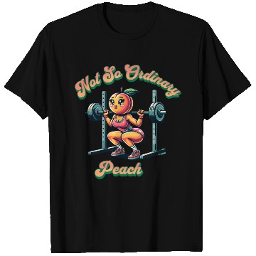 Discover Not So Ordinary Peach Squat T Shirts. Gym Wear