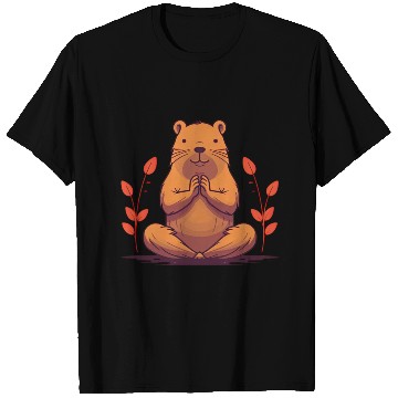 Discover YOGI Capybara Cute Rodent Doing YOGA T Shirts