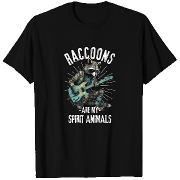 Discover Raccoon with a Guitar T Shirts