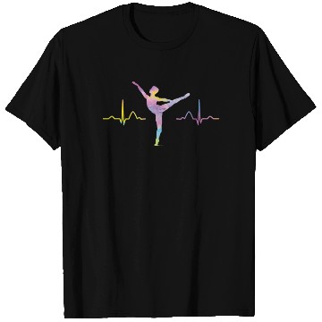 Discover Ballet Dancer Heartbeat EKG Ballerina T Shirts