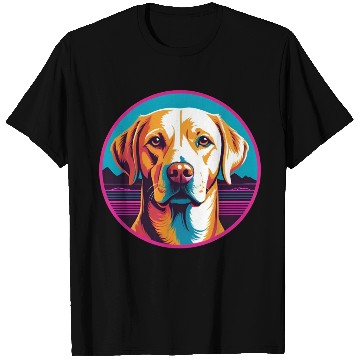 Discover Synthwave Labrador Retriever 2 T Shirts
