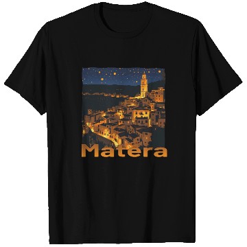 Discover Matera Italy Sunset Night Starry Sky T Shirts