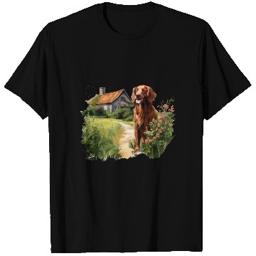 Discover Irish Setter Emerald Dog Cottagecore Adventure T Shirts
