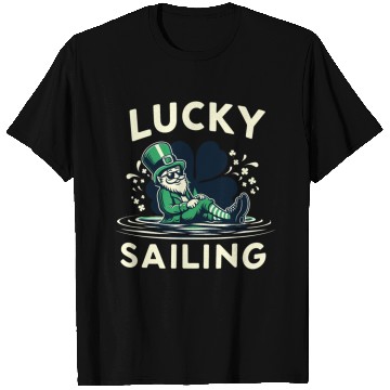 Discover Lucky Sailing Funny St Patrick's Clover Cruises T Shirts