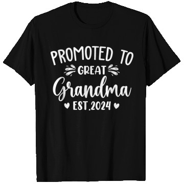 Discover Promoted to Great Grandma 2024 Soon to Be Great T Shirts