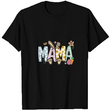Discover Mama Bunny Easter Vibes Doodle Lettered T Shirts