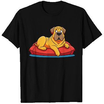 Discover Chilled Mastiff on Plush Cushion T Shirts