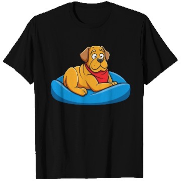 Discover Relaxed Mastiff Lounging on Big Cushion Art T Shirts
