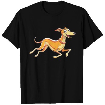 Discover Graceful Running Whippet Artwork T Shirts